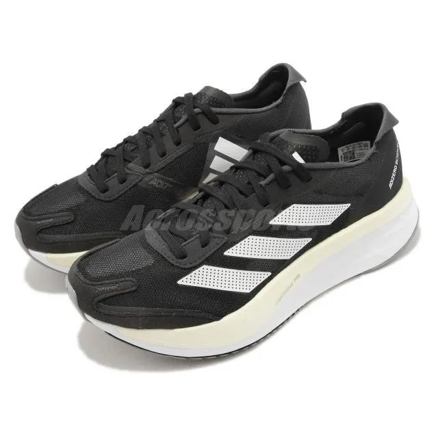 adidas Adizero Boston 11 W Black White Women Road Runnin...