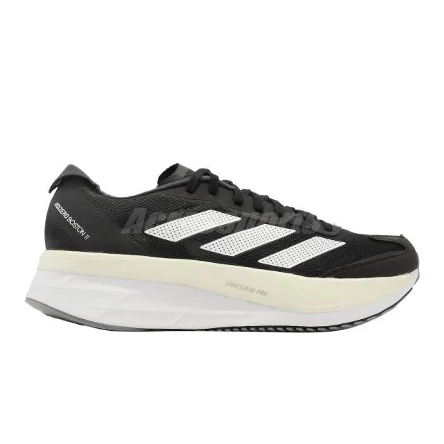 adidas Adizero Boston 11 W Black White Women Road Runnin...