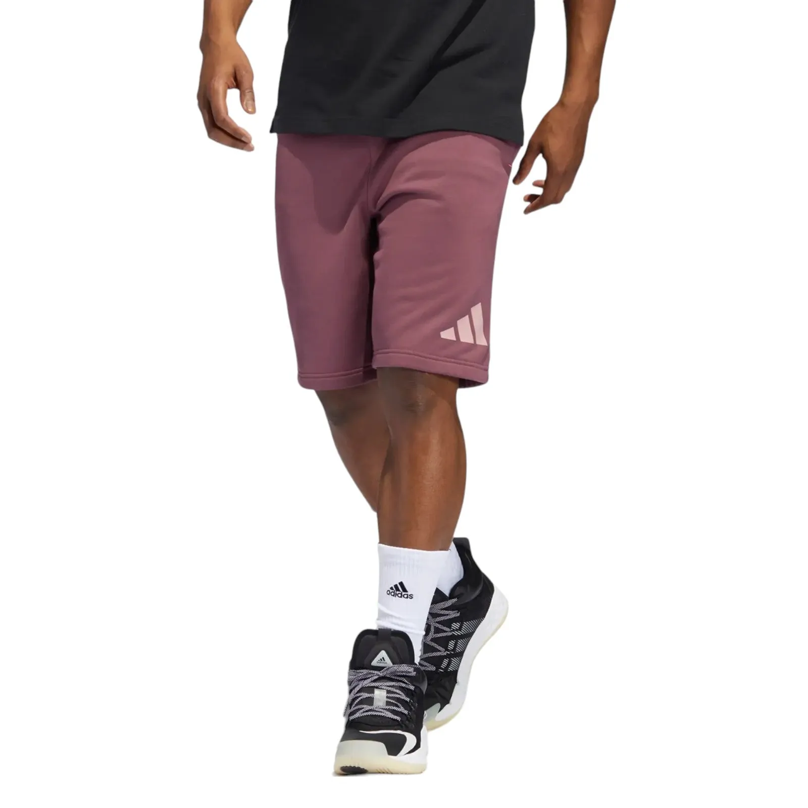 adidas James Harden Foundation Fleece Shorts - Quiet Crimson