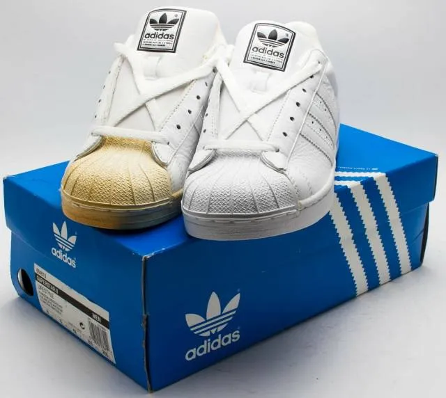 Adidas men's vintage 2002 superstar 2 tumble leather 664818 white sz 8.5