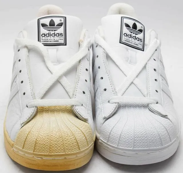 Adidas men's vintage 2002 superstar 2 tumble leather 664818 white sz 8.5