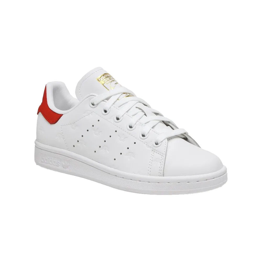 Adidas Women’s Stan Smith Cloud White / Better Scarlet / Gold Metallic FZ6370