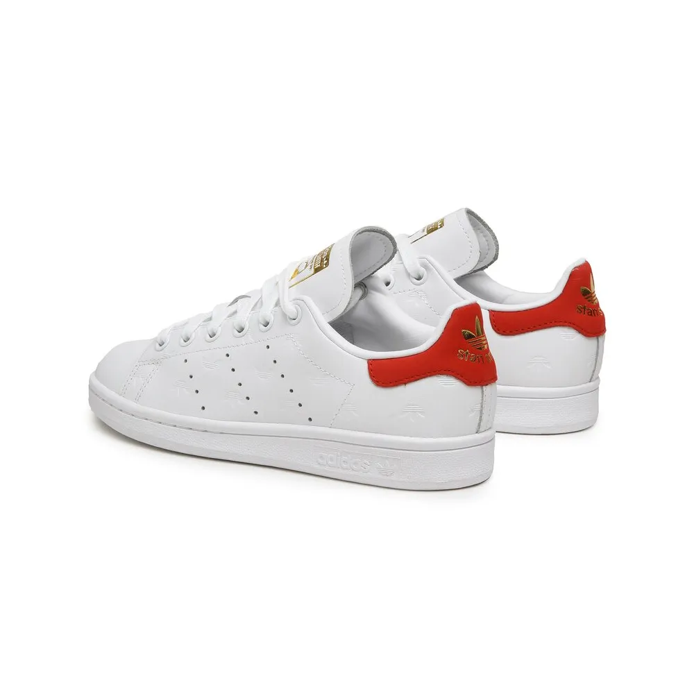 Adidas Women’s Stan Smith Cloud White / Better Scarlet / Gold Metallic FZ6370