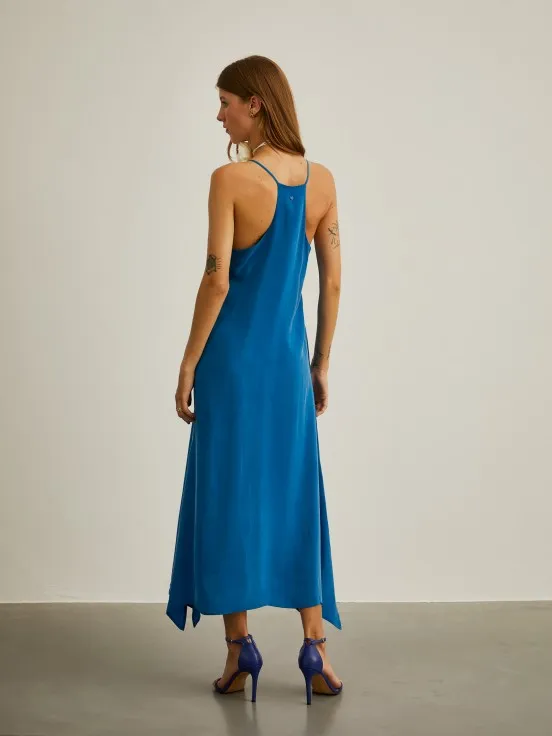 Asymmetric flowing dress