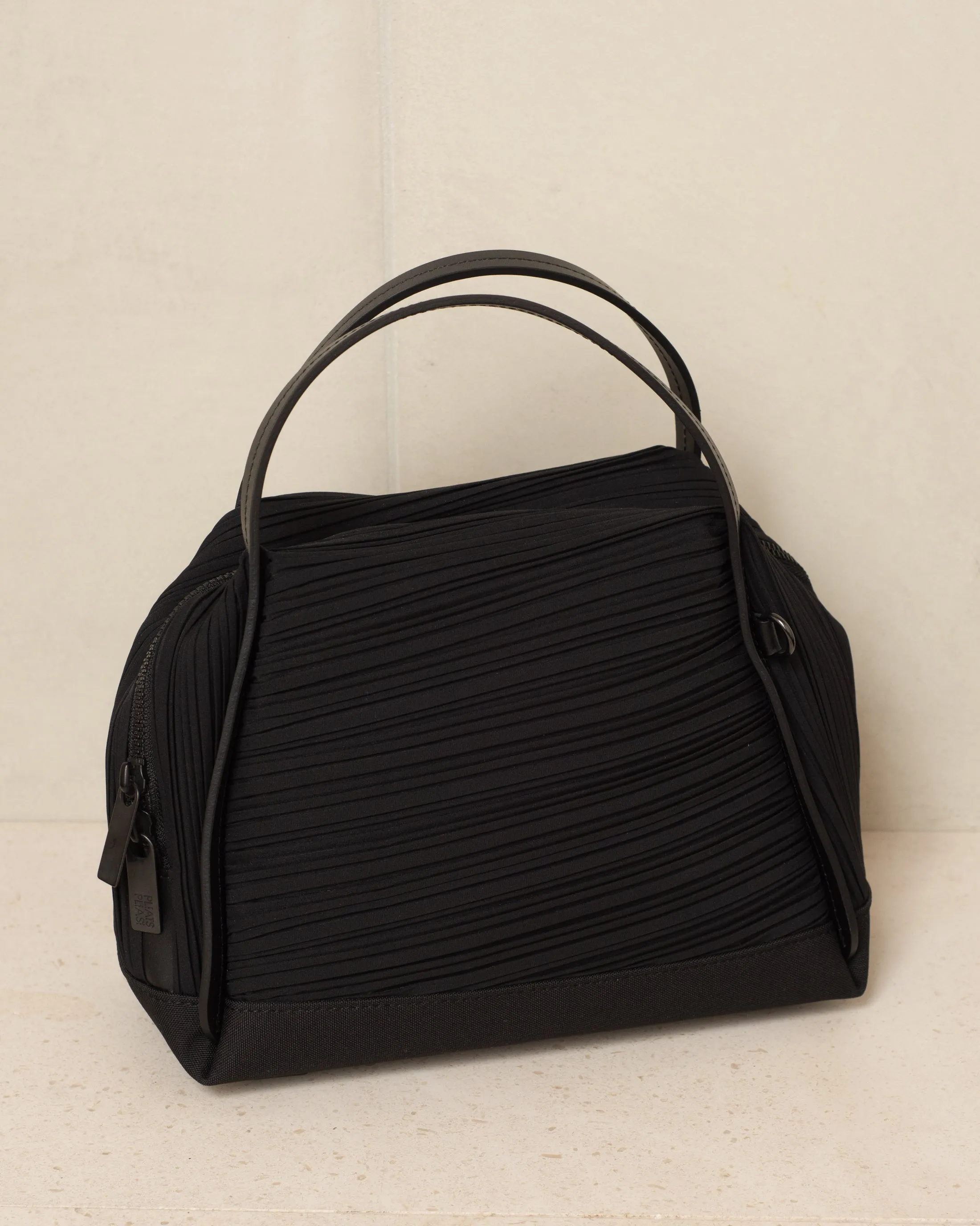 Black Classic Bias Pleats Bag