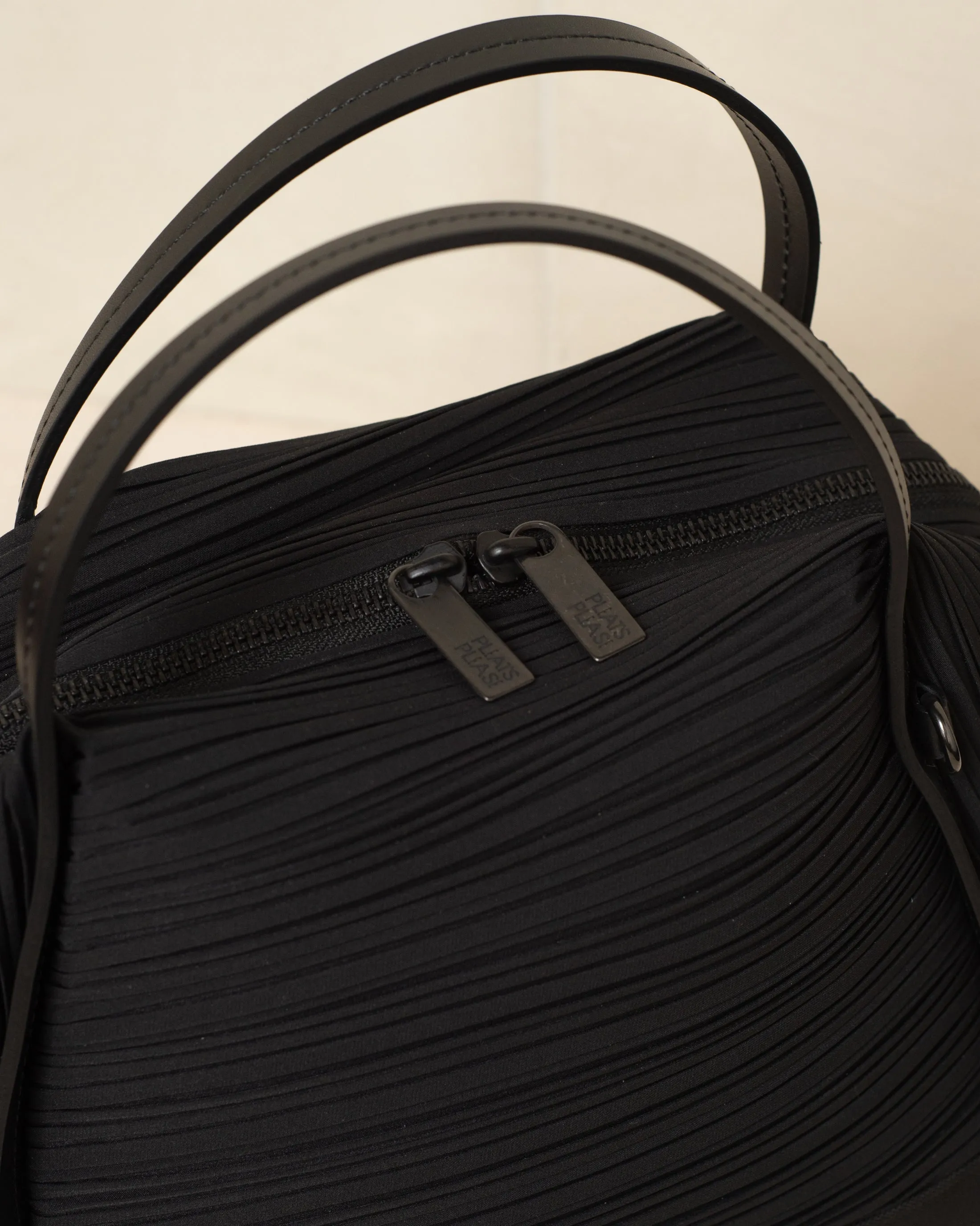 Black Classic Bias Pleats Bag