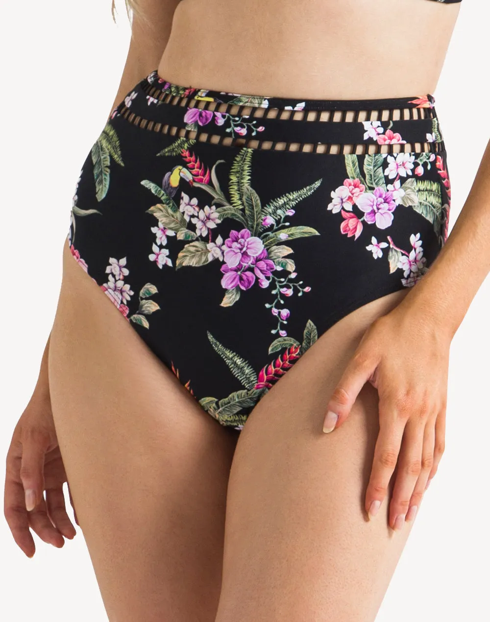 Brazil Slimline Retro High Waist Bikini Bottom