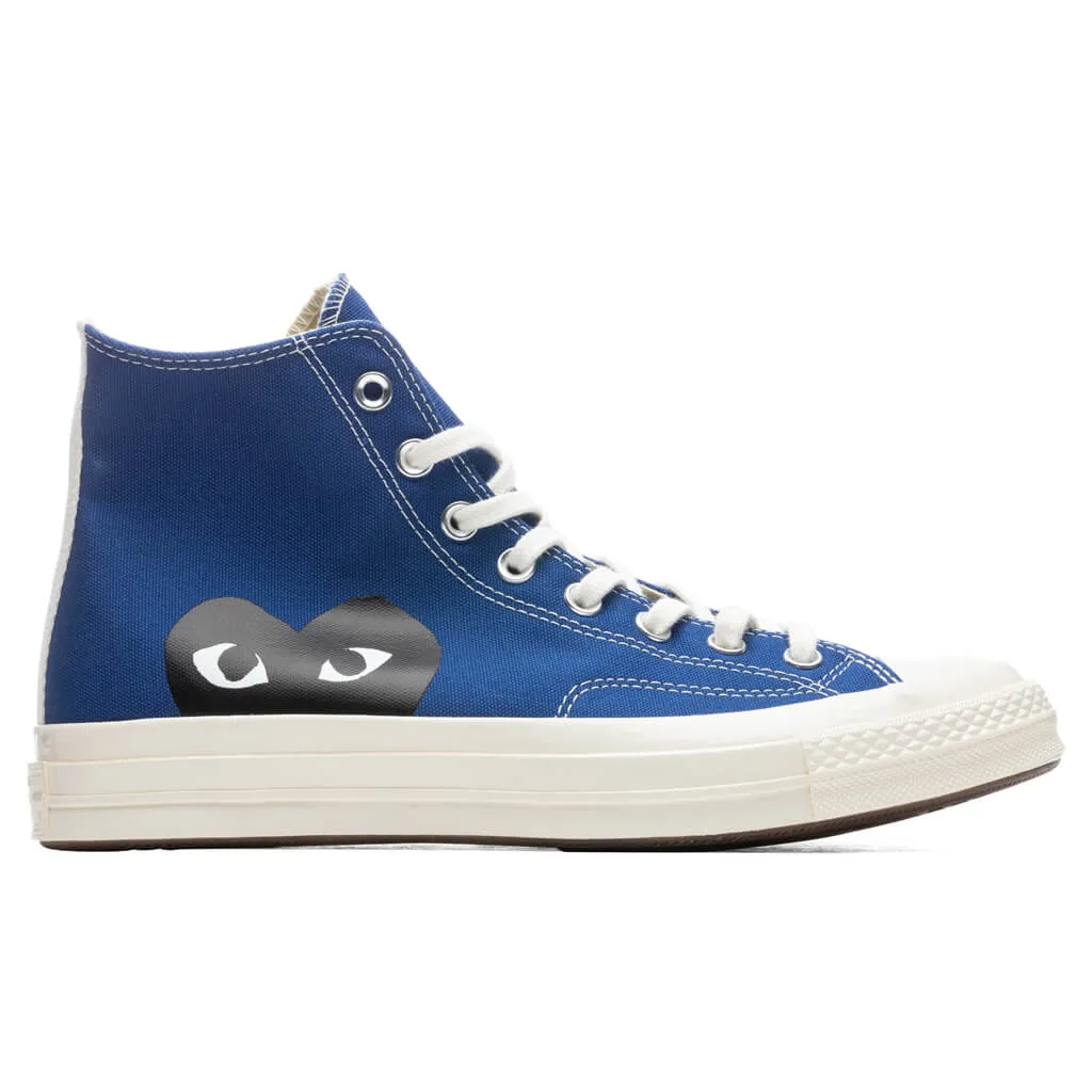 Comme des Garons PLAY X Chuck 70 High 'Blue Quartz' - Blue - AZ-K122-001-2