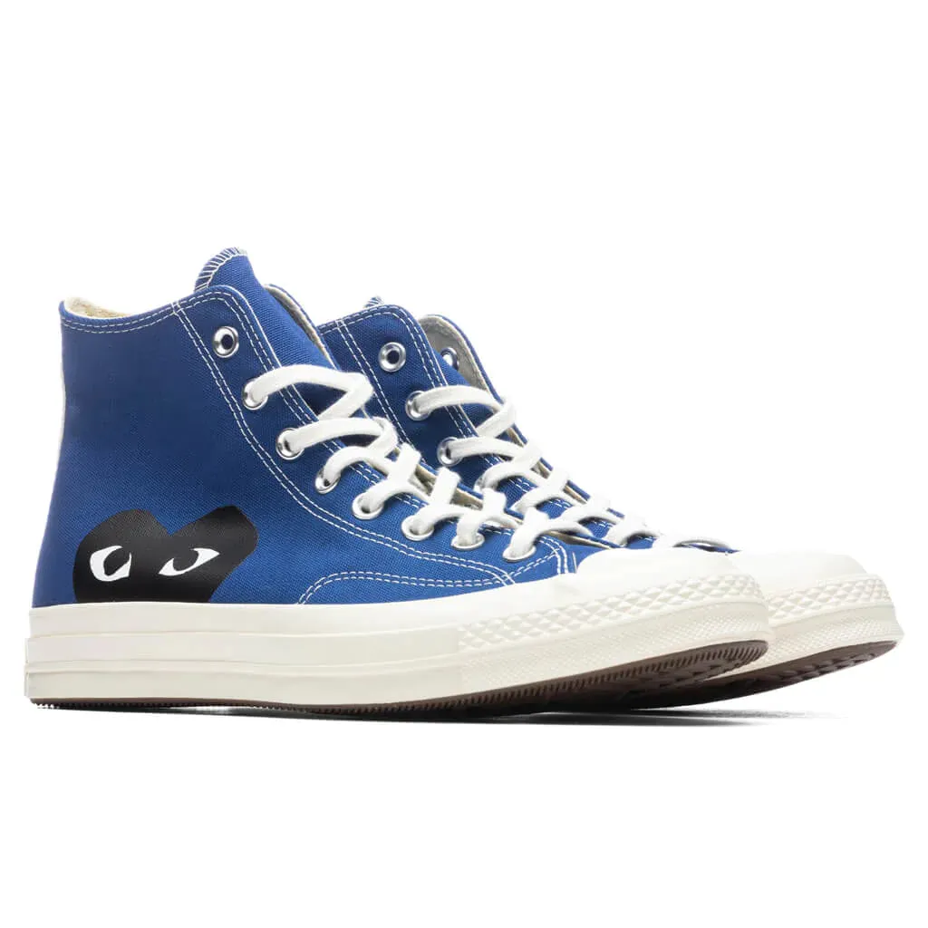 Comme des Garons PLAY X Chuck 70 High 'Blue Quartz' - Blue - AZ-K122-001-2