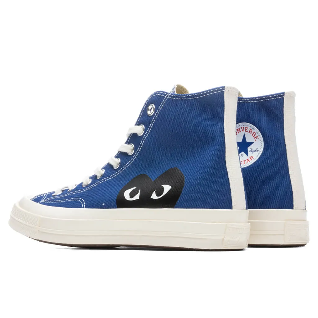 Comme des Garons PLAY X Chuck 70 High 'Blue Quartz' - Blue - AZ-K122-001-2