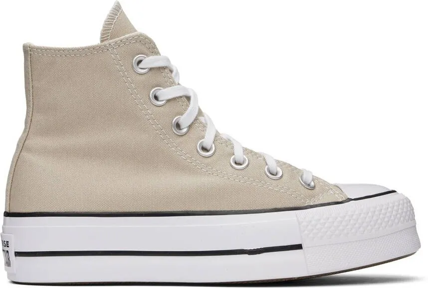 Converse Beige Chuck Taylor All Star Lift Platform Sneakers