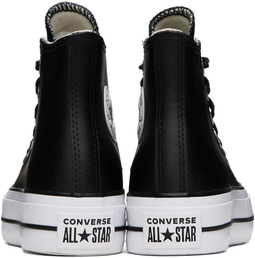 Converse Black Leather Chuck Taylor All Star Lift High Sneakers