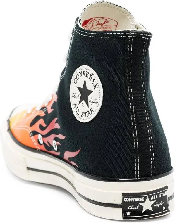 Converse Chuck 70 flame-print sneakers Black