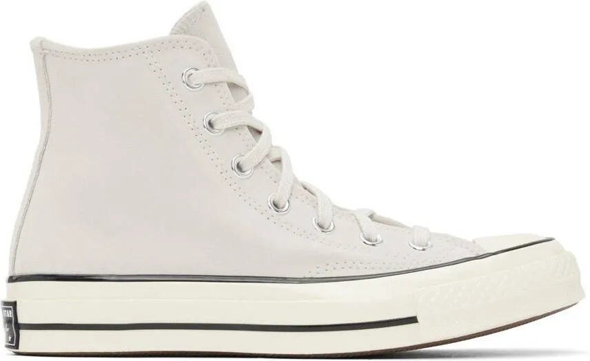 Converse Gray Chuck 70 Suede Sneakers