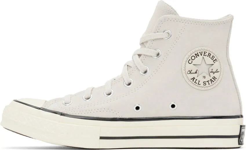 Converse Gray Chuck 70 Suede Sneakers