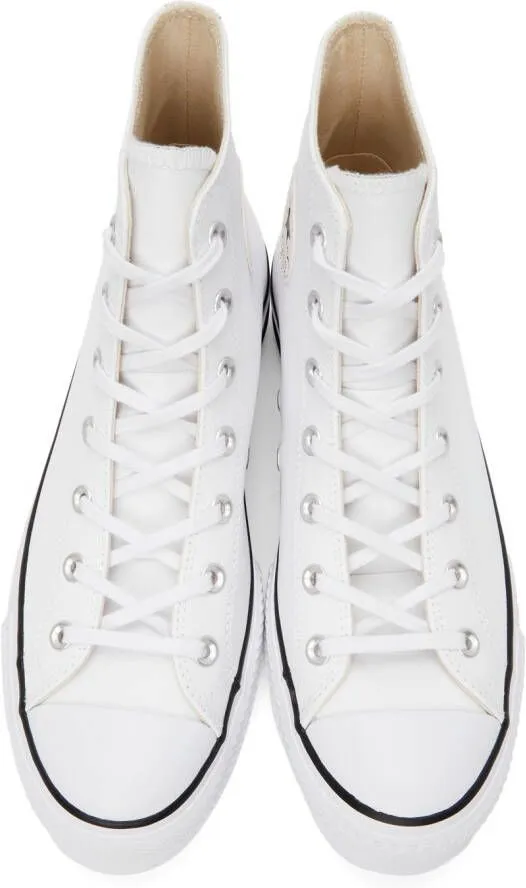 Converse White Leather Chuck Taylor All Star Lift High Sneakers