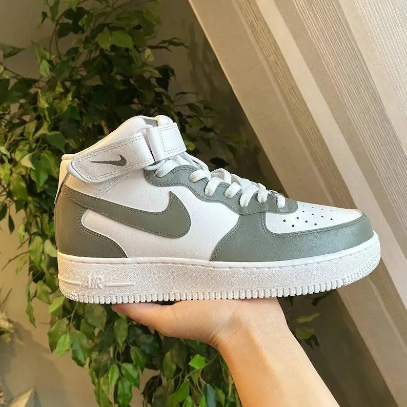 Custom Grey Nike Air Force Ones