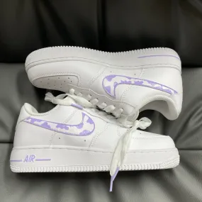 Custom Nike Air Force 1  Purple Cows