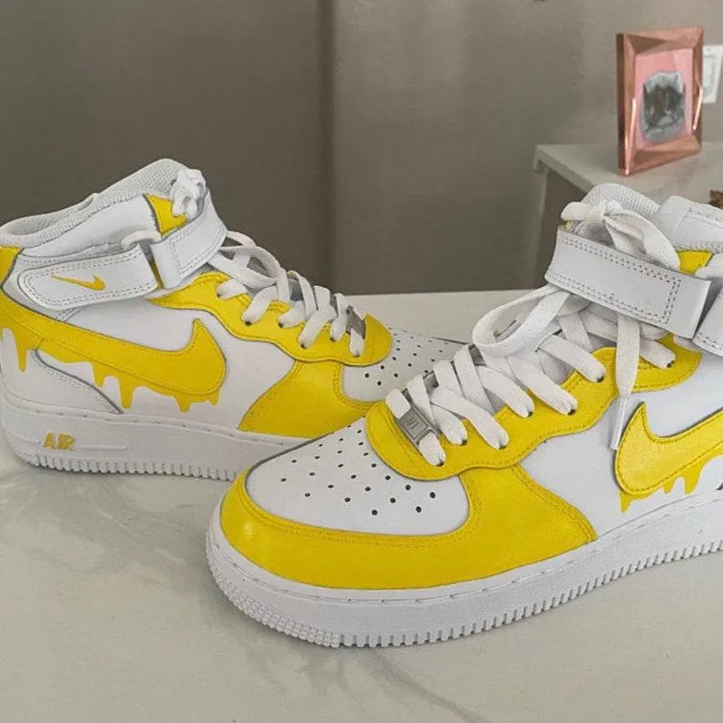 Custom Nike Air Force Ones Yellow