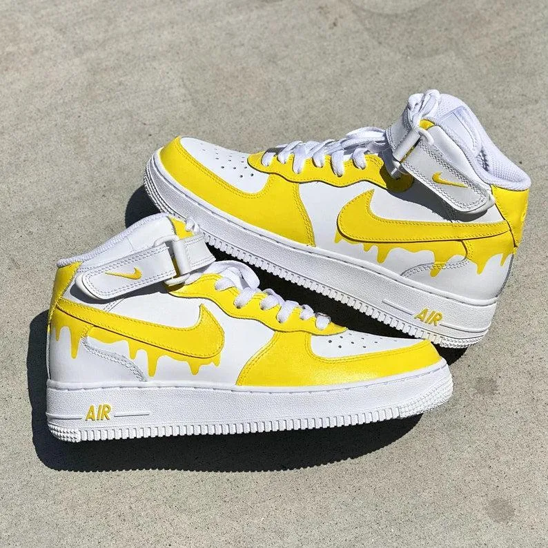 Custom Nike Air Force Ones Yellow