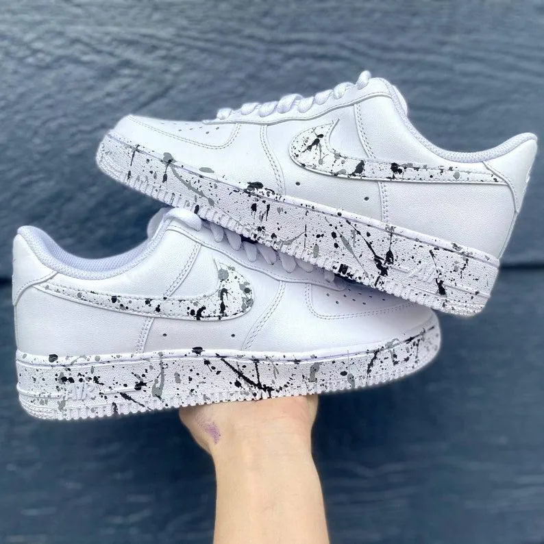 Custom Paint Spatter Nike Air Force Ones