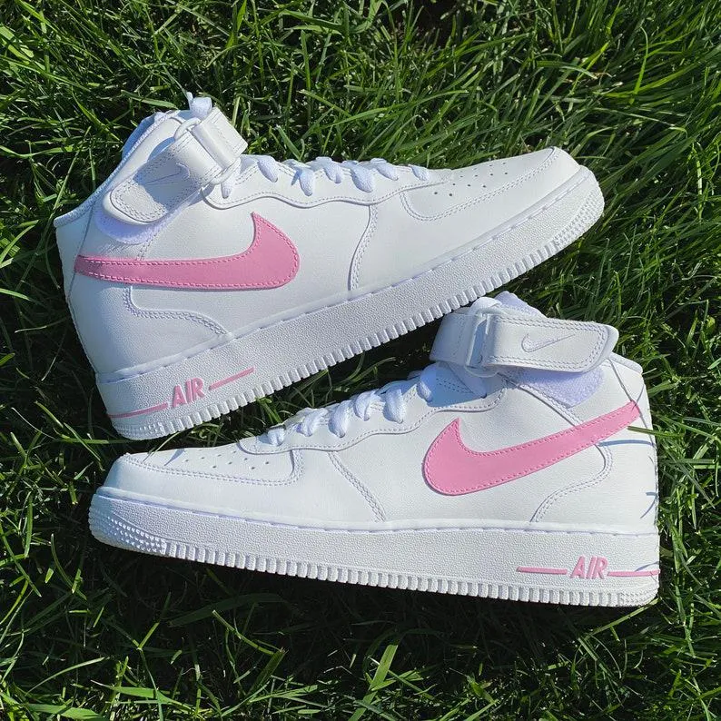 Custom Pink Nike Air Force Ones