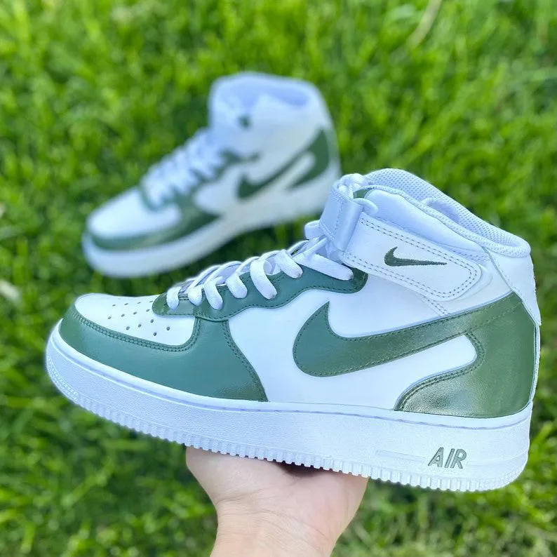 Custom Sage Nike Air Force Ones