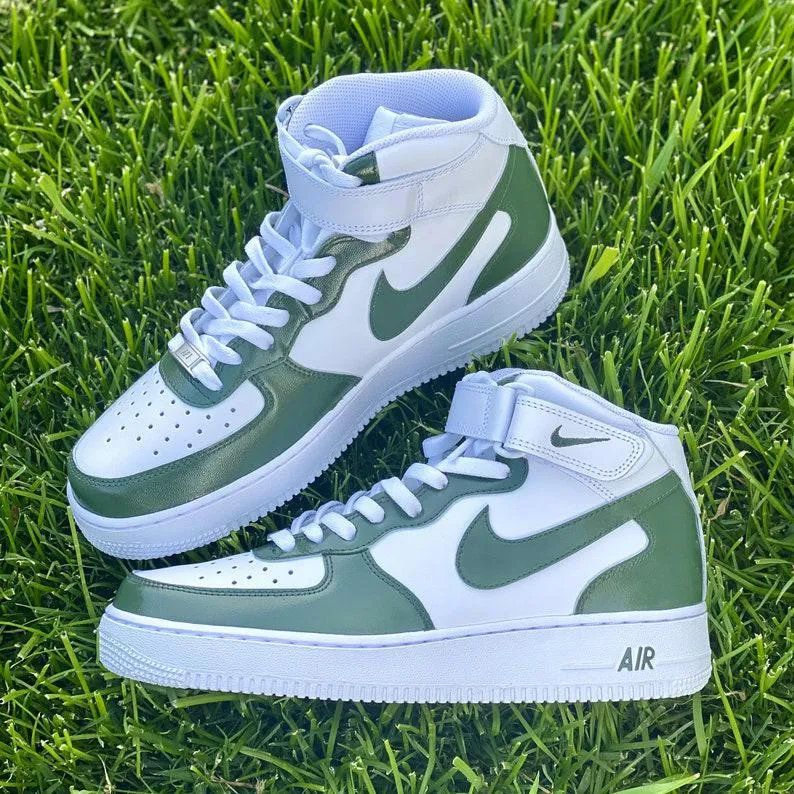 Custom Sage Nike Air Force Ones