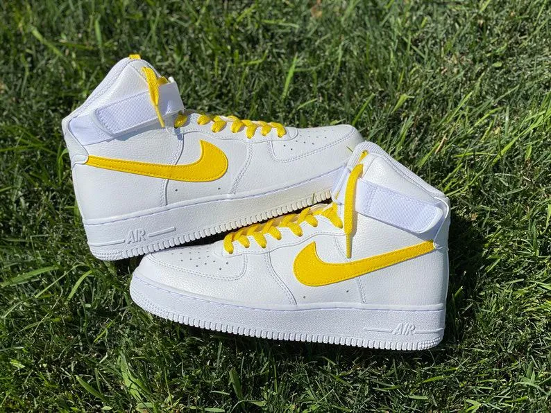 Custom Yellow Nike Air Force Ones