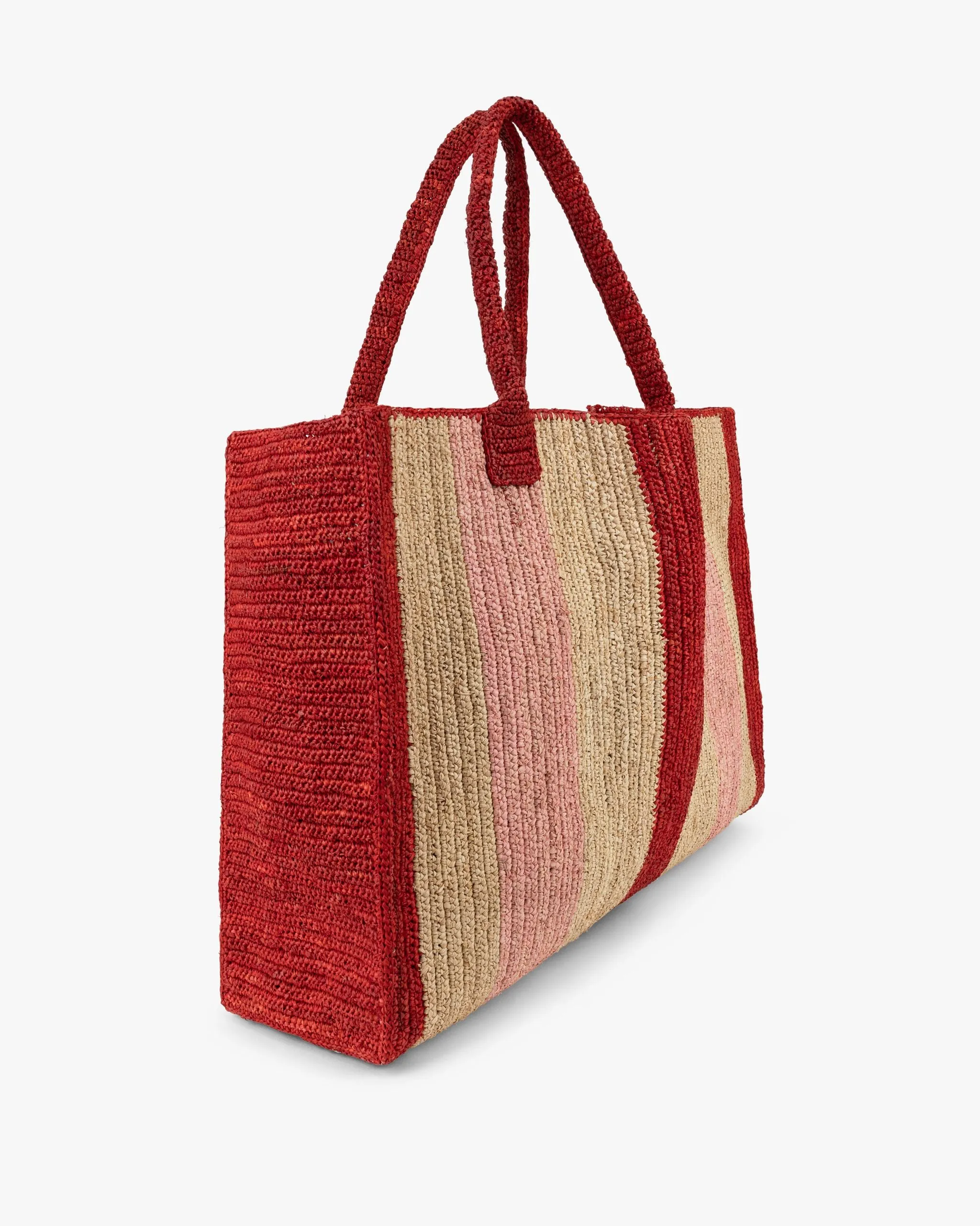 GABRIELE FRANTZEN Striped Raffia Bag