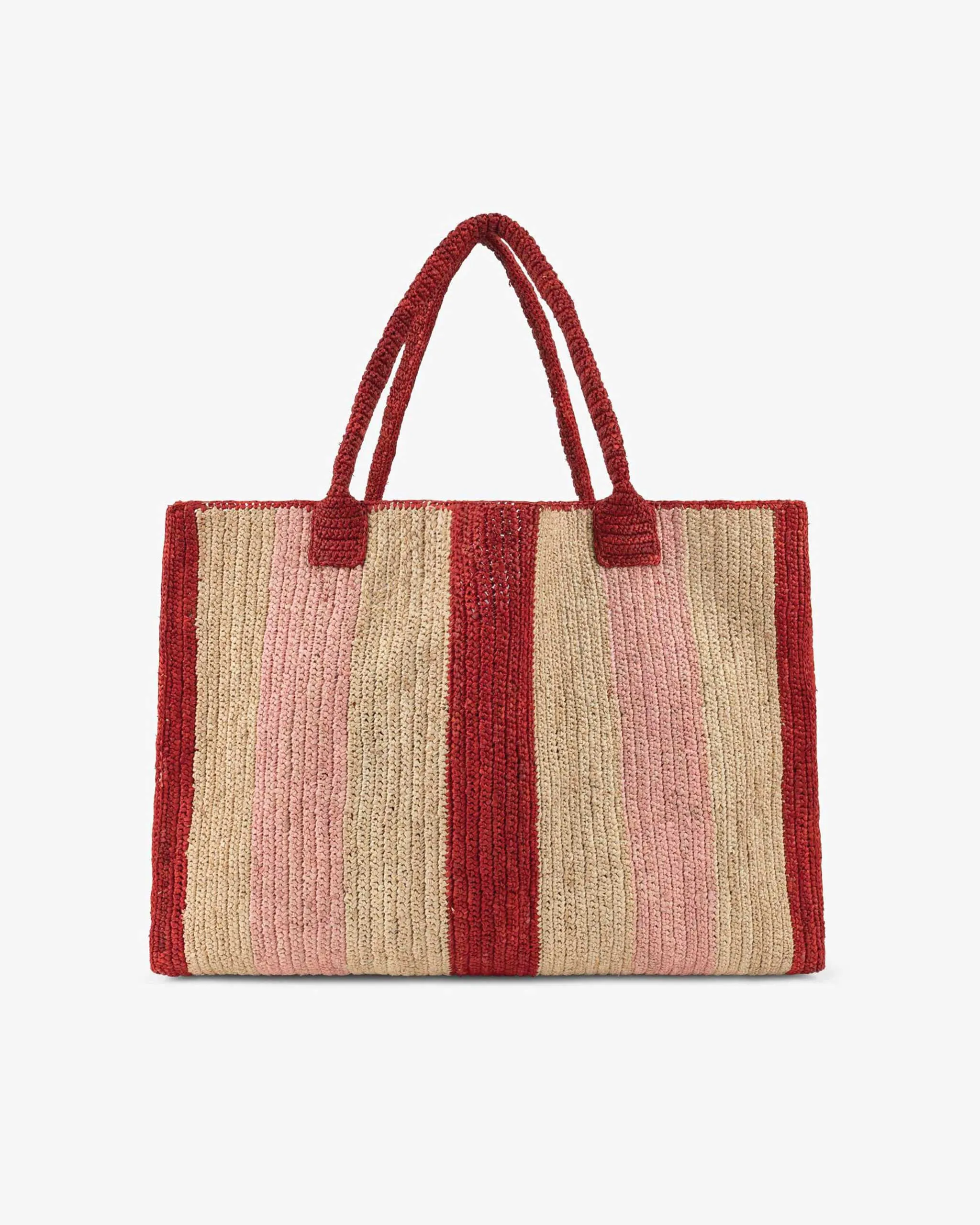 GABRIELE FRANTZEN Striped Raffia Bag