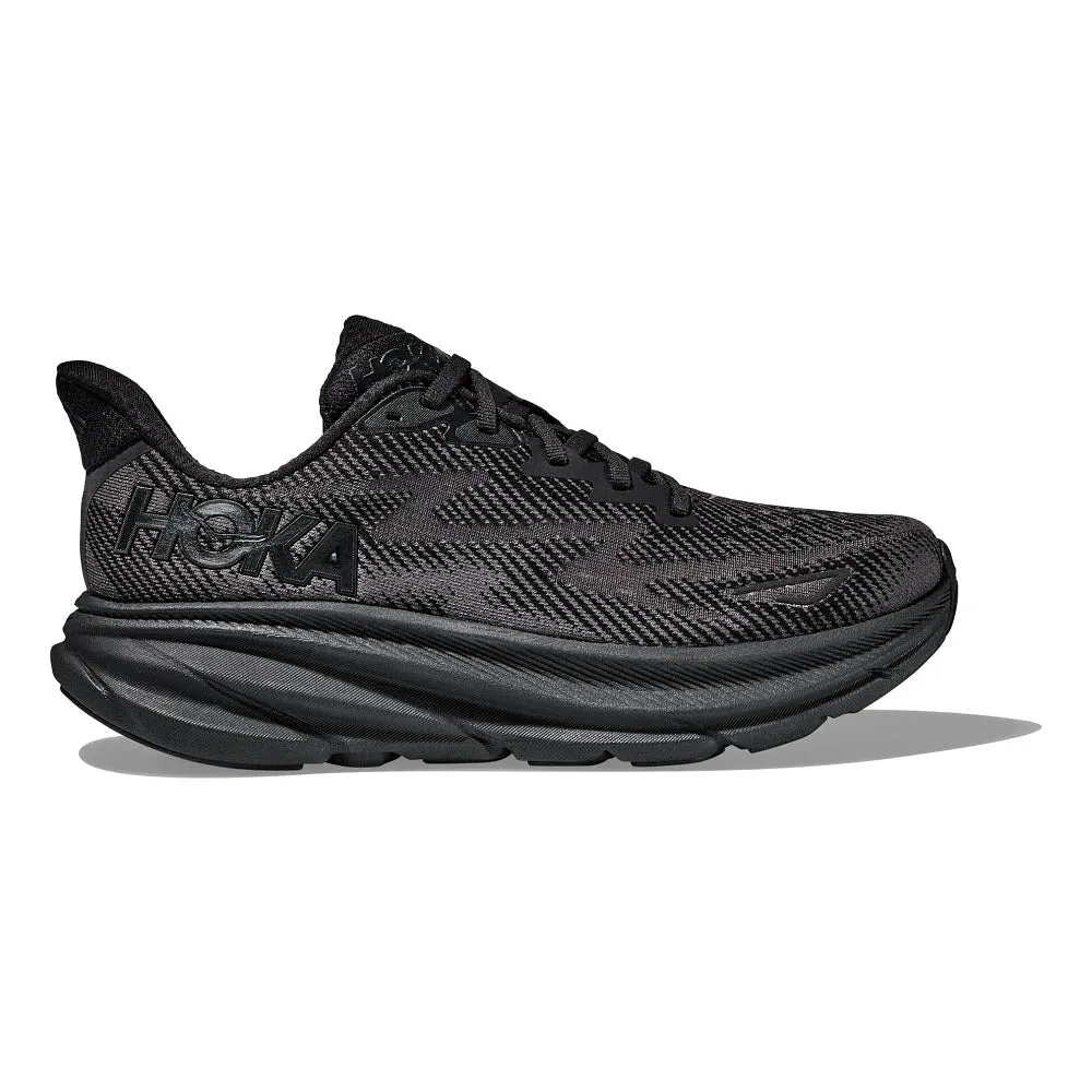 HOKA CLIFTON 9 BLACK/BLACK - MENS