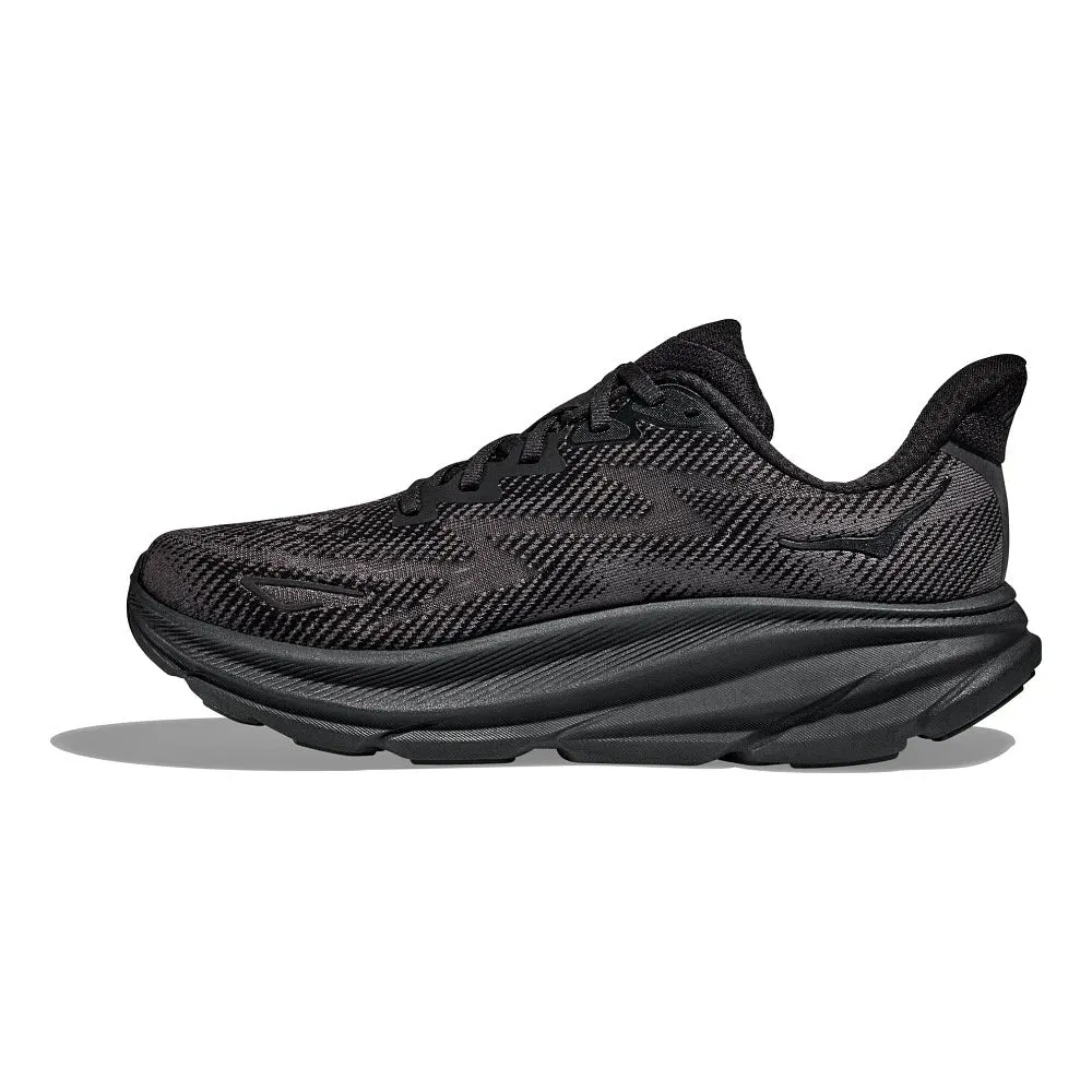 HOKA CLIFTON 9 BLACK/BLACK - MENS