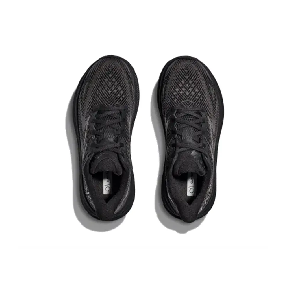 HOKA CLIFTON 9 BLACK/BLACK - WOMENS