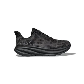 HOKA CLIFTON 9 BLACK/BLACK - WOMENS