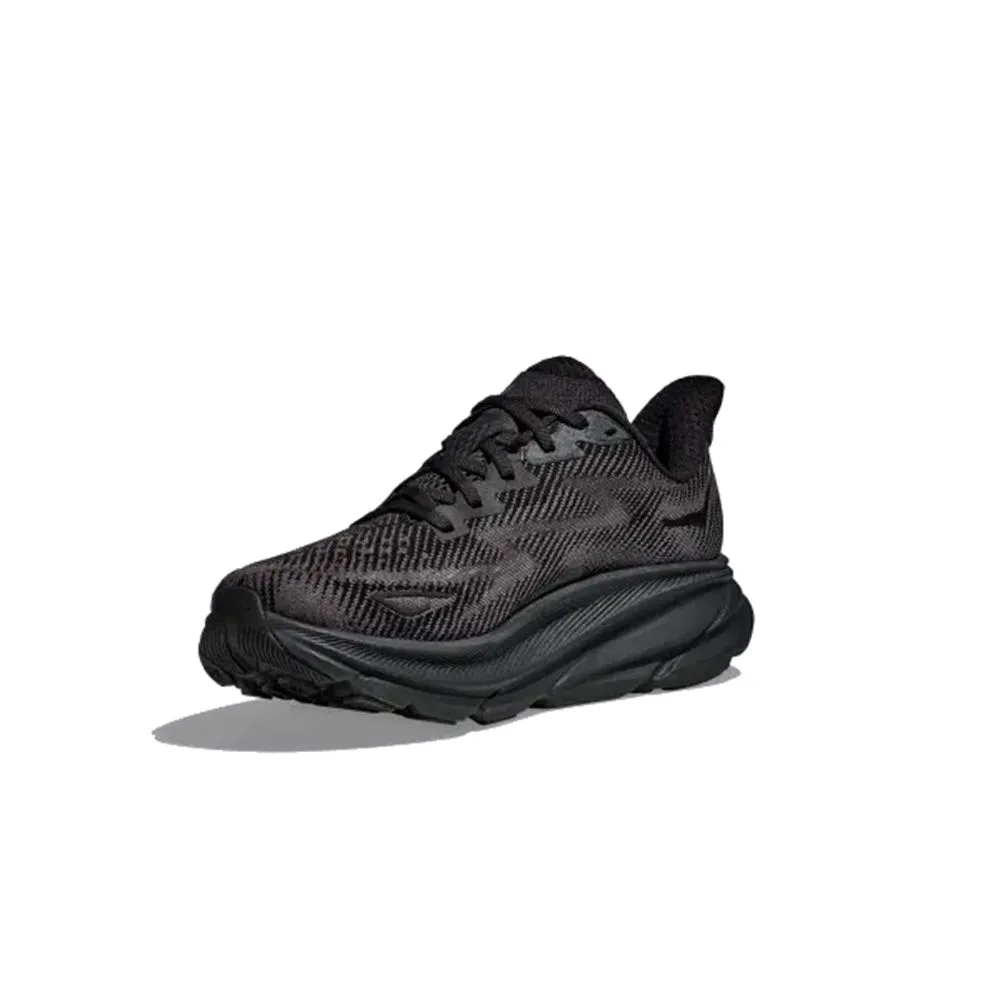 HOKA CLIFTON 9 BLACK/BLACK - WOMENS