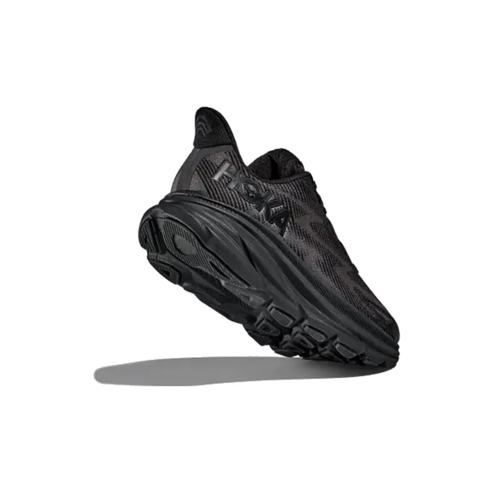 HOKA CLIFTON 9 BLACK/BLACK - WOMENS