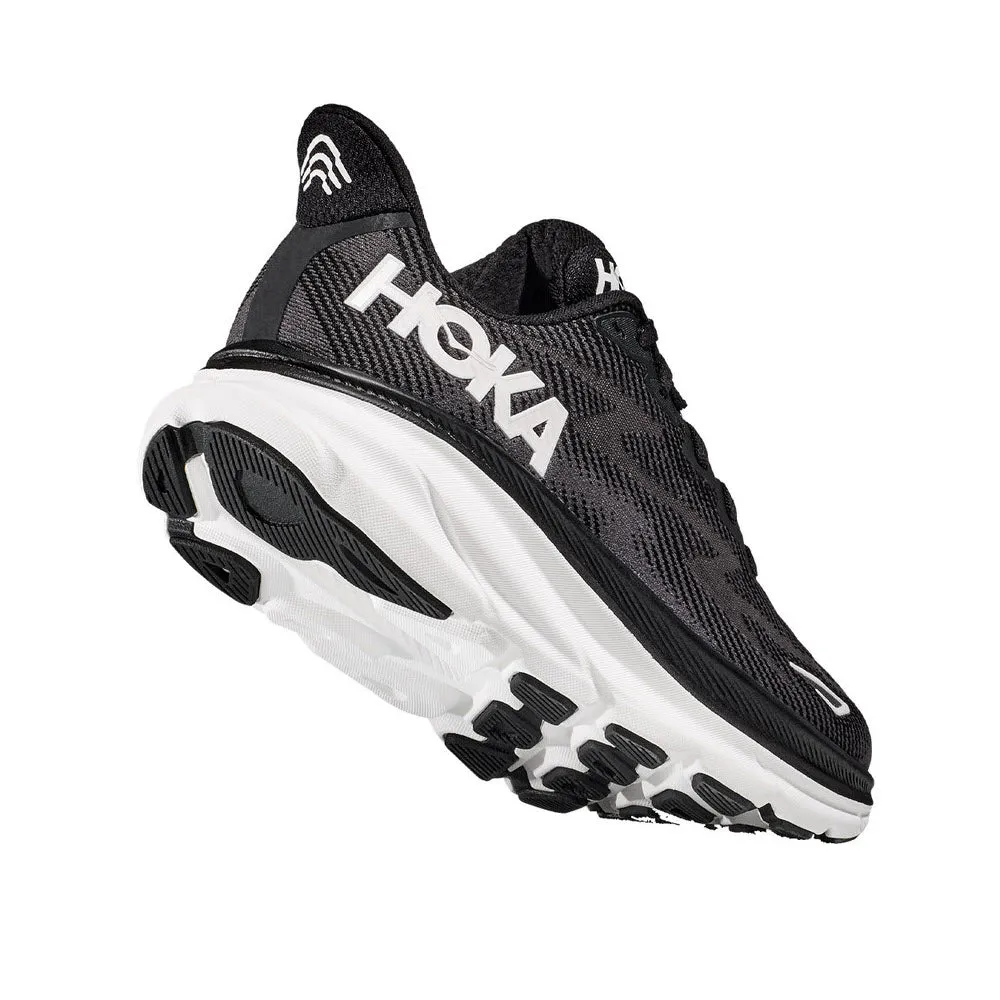 HOKA CLIFTON 9 BLACK/WHITE - WOMENS