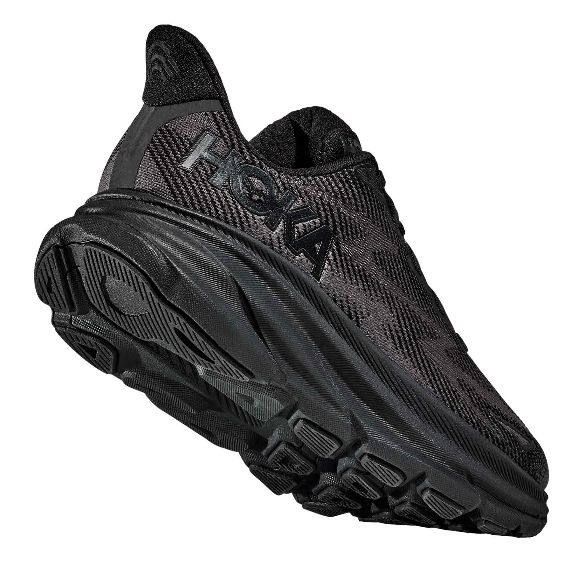 Hoka  Clifton 9 Mens Running Shoes Black/Black