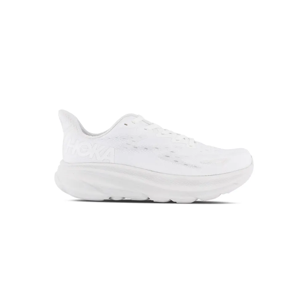 HOKA CLIFTON 9 WHITE/WHITE - WOMENS