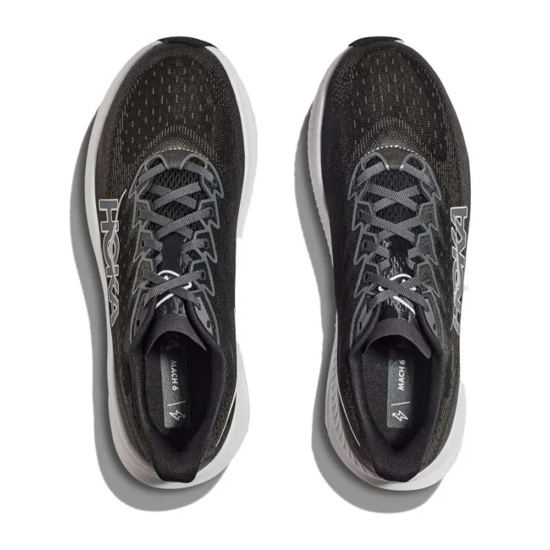 HOKA MACH 6 BLACK/WHITE FOR MEN'S