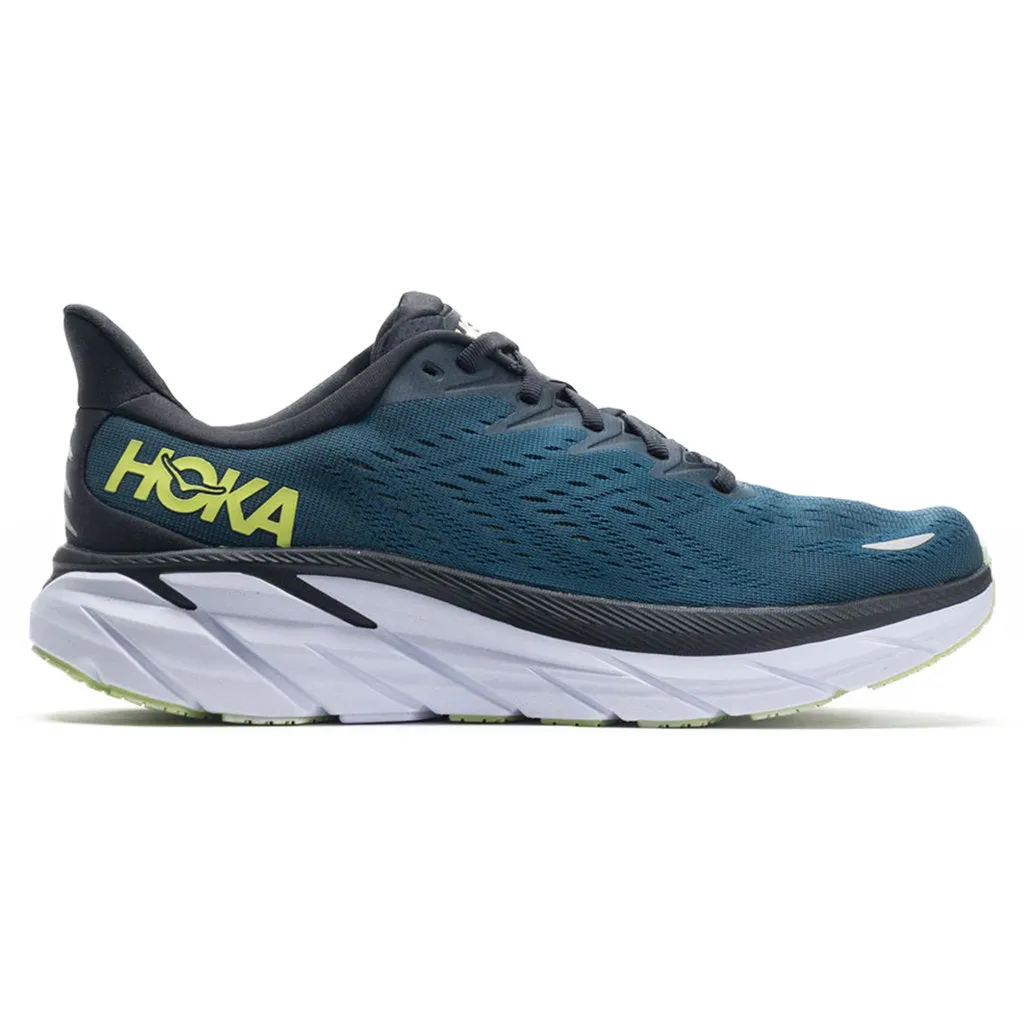 Hoka Mens Trainers Clifton 8 Lace-Up Low-Top Running Sneakers Mesh - UK 8.5