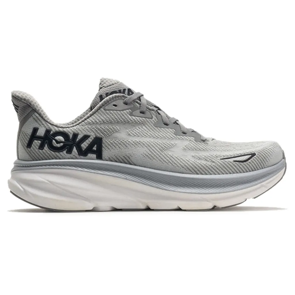 Hoka Mens Trainers Clifton 9 Casual Lace-Up Low-Top Running Textile - UK 9