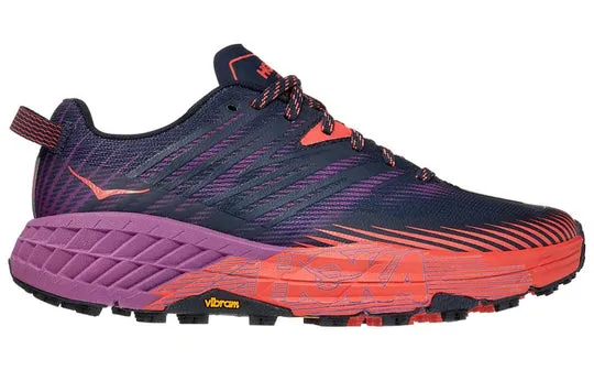 HOKA ONE ONE WOMEN'S SPEEDGOAT 4, Outer Space/ Hot Coral