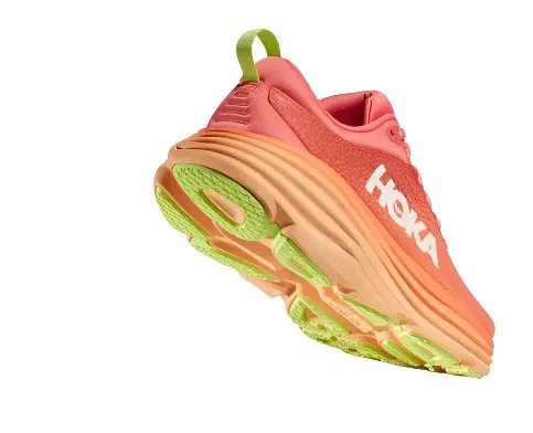 Hoka Women's Bondi 8 Running Sneakers - Coral/Papaya