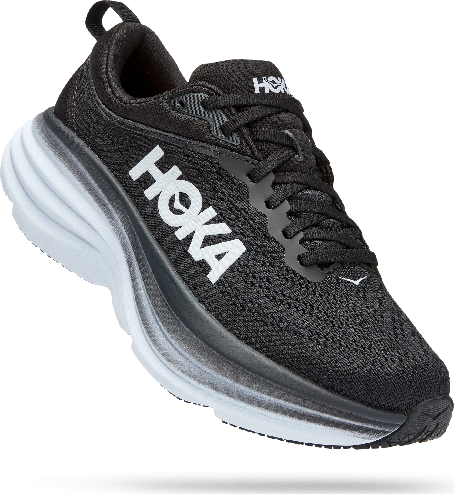 Hoka Women's Bondi 8 Black / White | Buy Hoka Women's Bondi 8 Black / White here | Outnorth