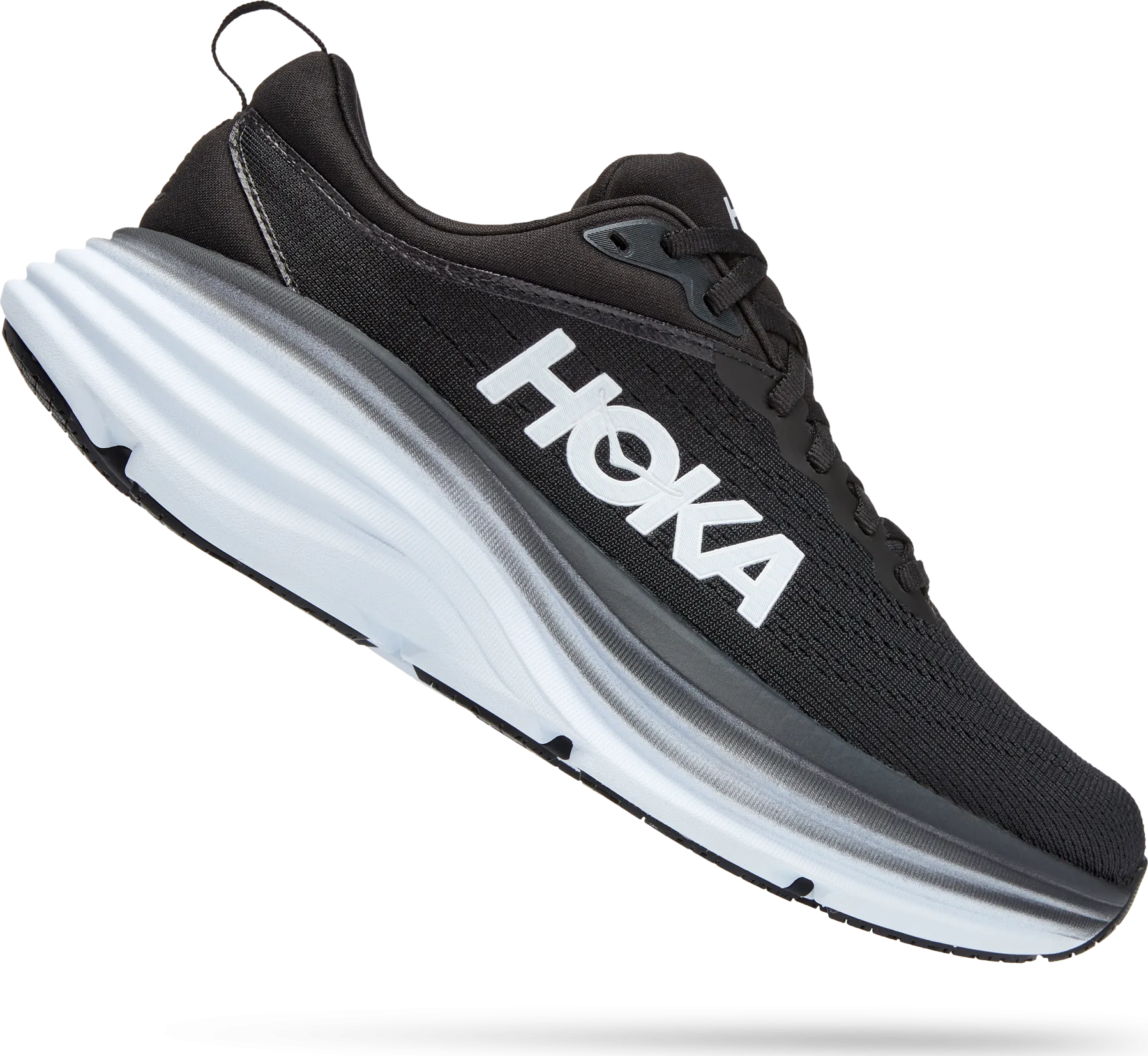 Hoka Women's Bondi 8 Black / White | Buy Hoka Women's Bondi 8 Black / White here | Outnorth