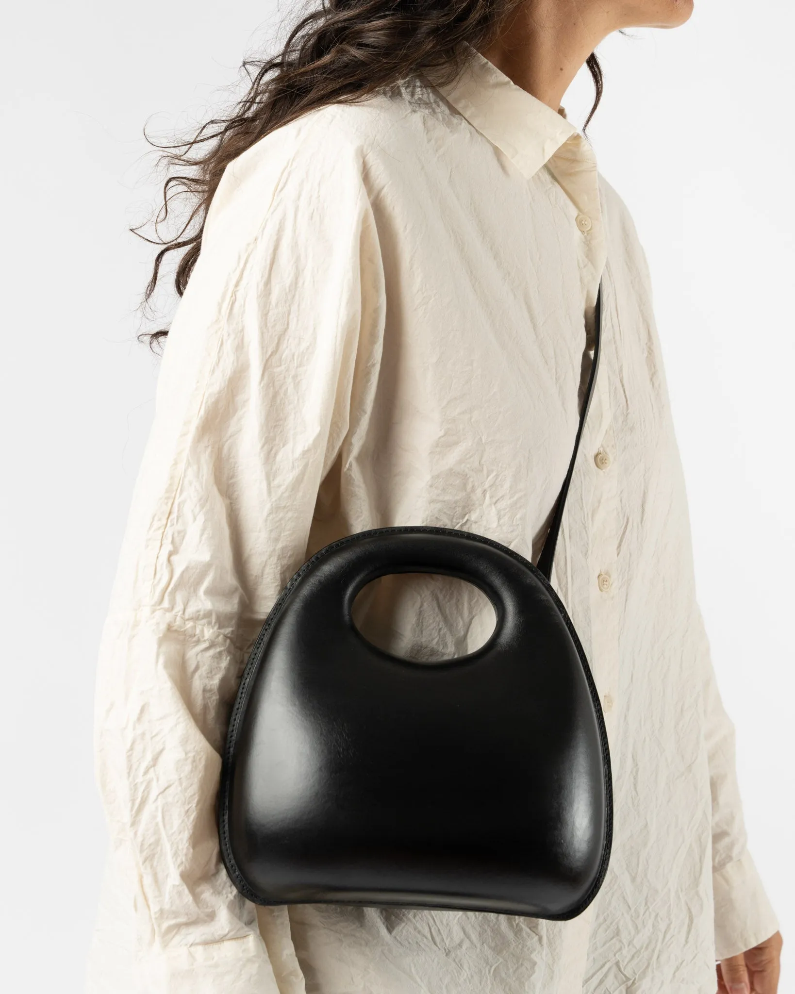 Lemaire Egg Bag in Black