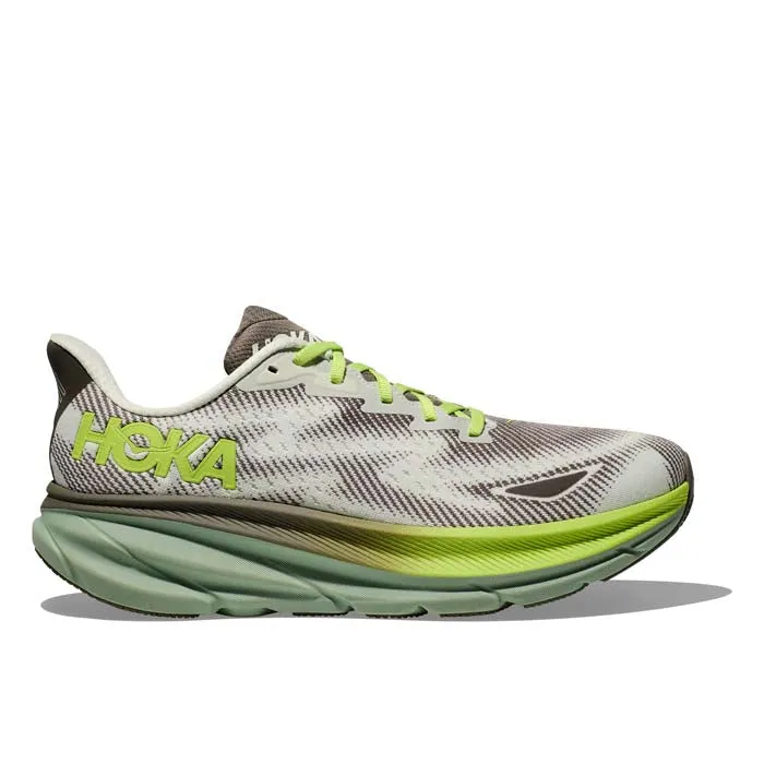 Mens Hoka Clifton 9 GTX in Slate/Aloe Vera