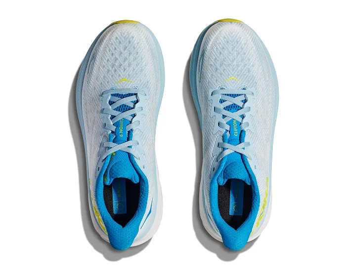 Mens Hoka Clifton 9 in Ice Water/Evening Primrose